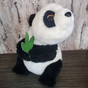 People Pals Plush Panda Bear Holding Bamboo 9" Stuffed Animal Kawaii CUTE Pose
